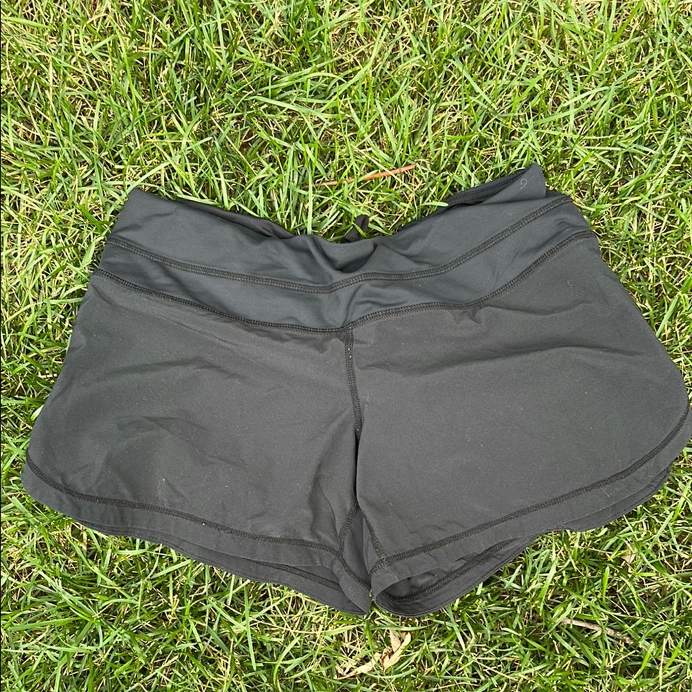 Black Athletic Shorts with Moisture-Wicking Fabric